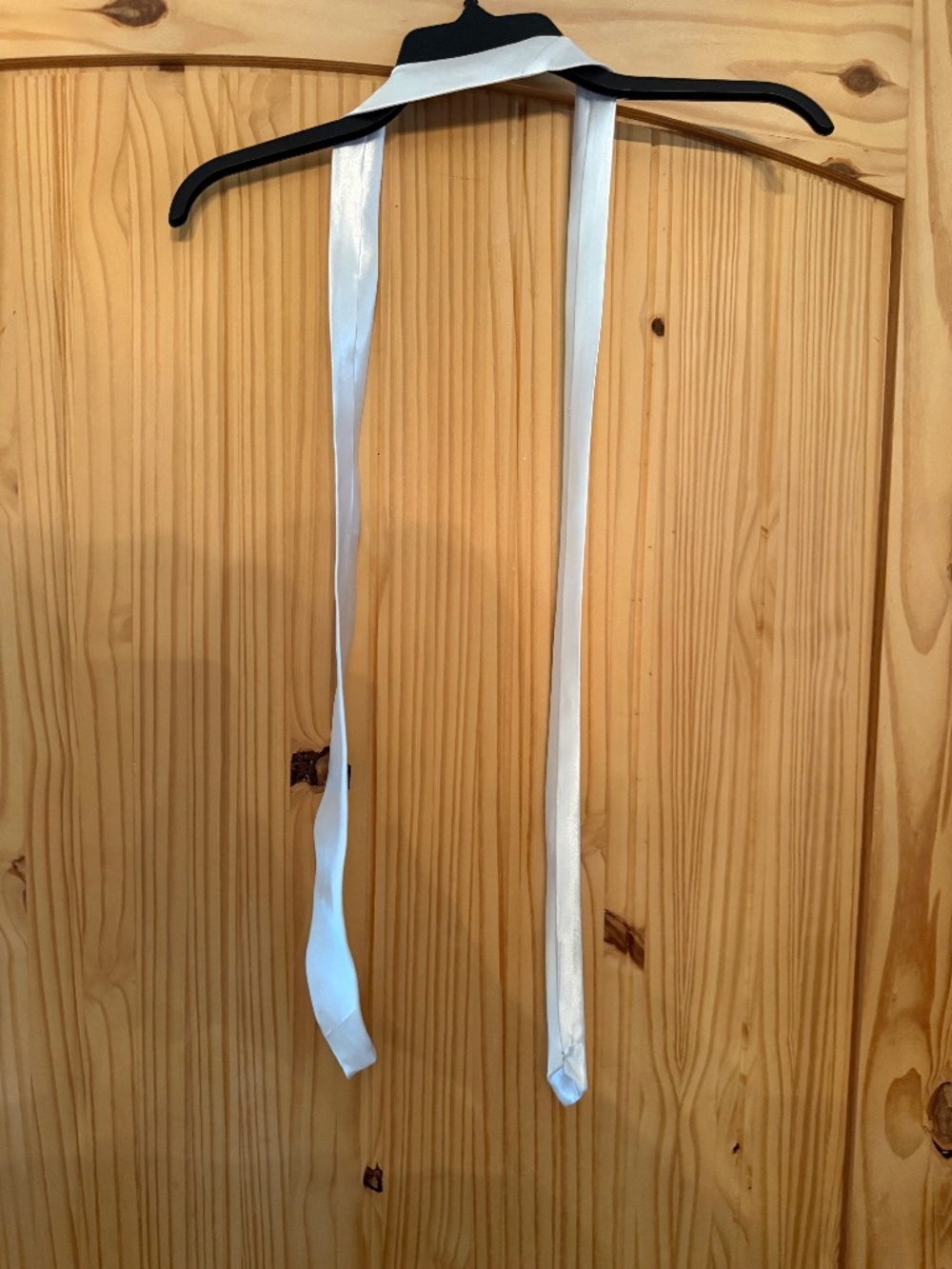White satin tie